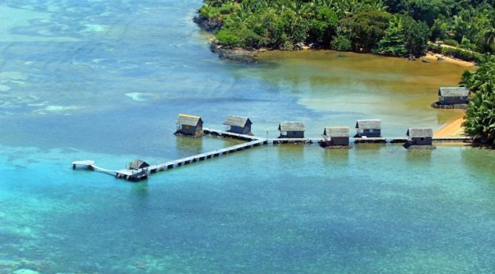 Bungalows de l'hôtel île Sainte Marie Lakana