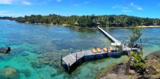 Le ponton de l'Hôtels île Sainte Marie Libertalia