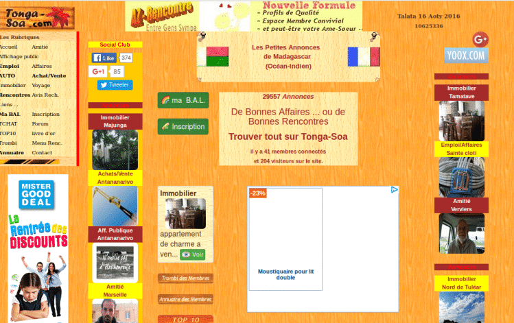 Tonga Soa, site de petites annonces Madagascar