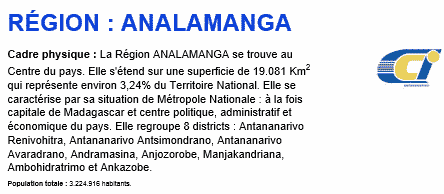 Annumada informations sur régions
