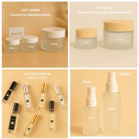 Pots et flacons cosmétiques